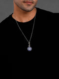 Celestial Watcher Pendant Evil Eye Mandala CZ Stone