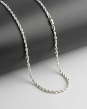 Singapore Chain Necklace Sterling Silver Twisted Chain