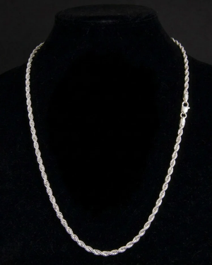 Singapore Chain Necklace Sterling Silver Twisted Chain