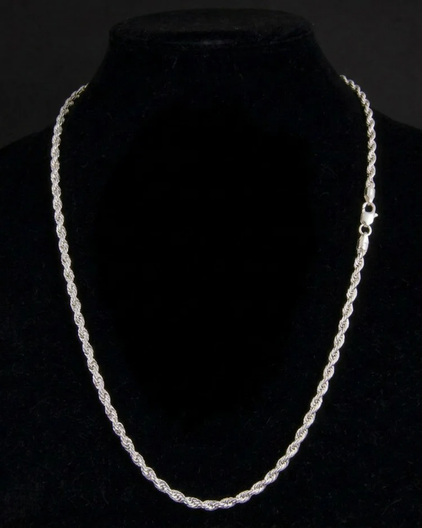 Singapore Chain Necklace Sterling Silver Twisted Chain