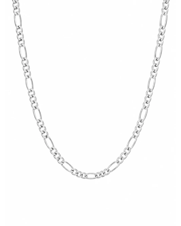 Classic Figaro Chain Sterling Silver Necklace