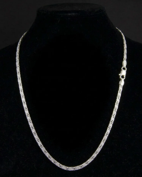 Sterling Silver Fisher Chain Necklace