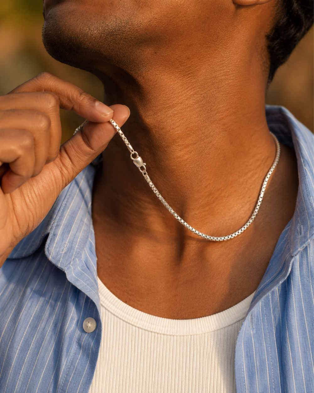 Sterling Silver Box Necklace Chain
