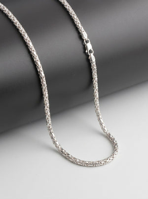 Tulip Chain Necklace – 20 Inch Sterling Silver Chain | 15g Elegant Unisex Jewelry