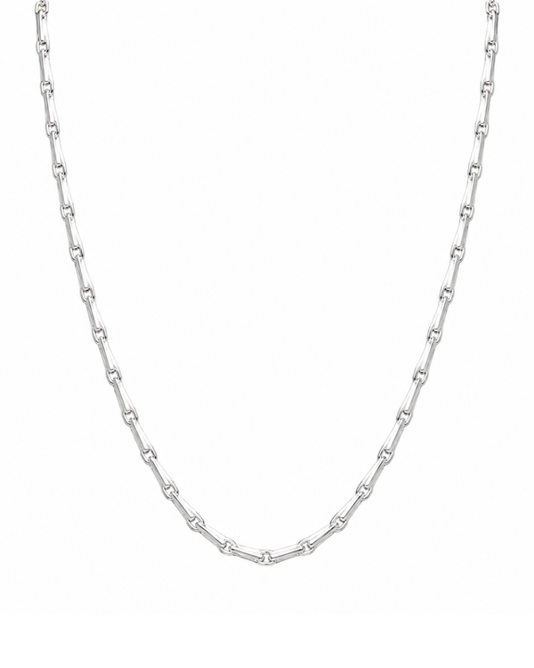 Sterling Silver Paper Clip Chain Necklace