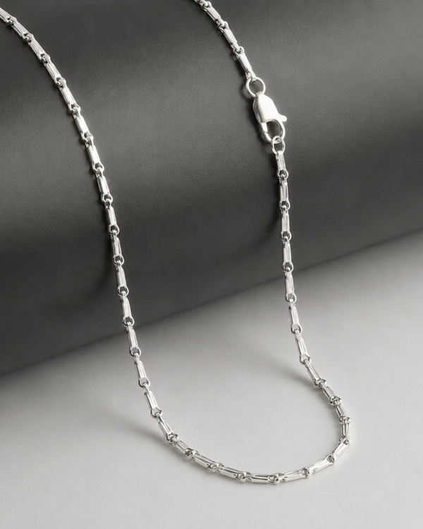 Sterling Silver Paper Clip Chain Necklace