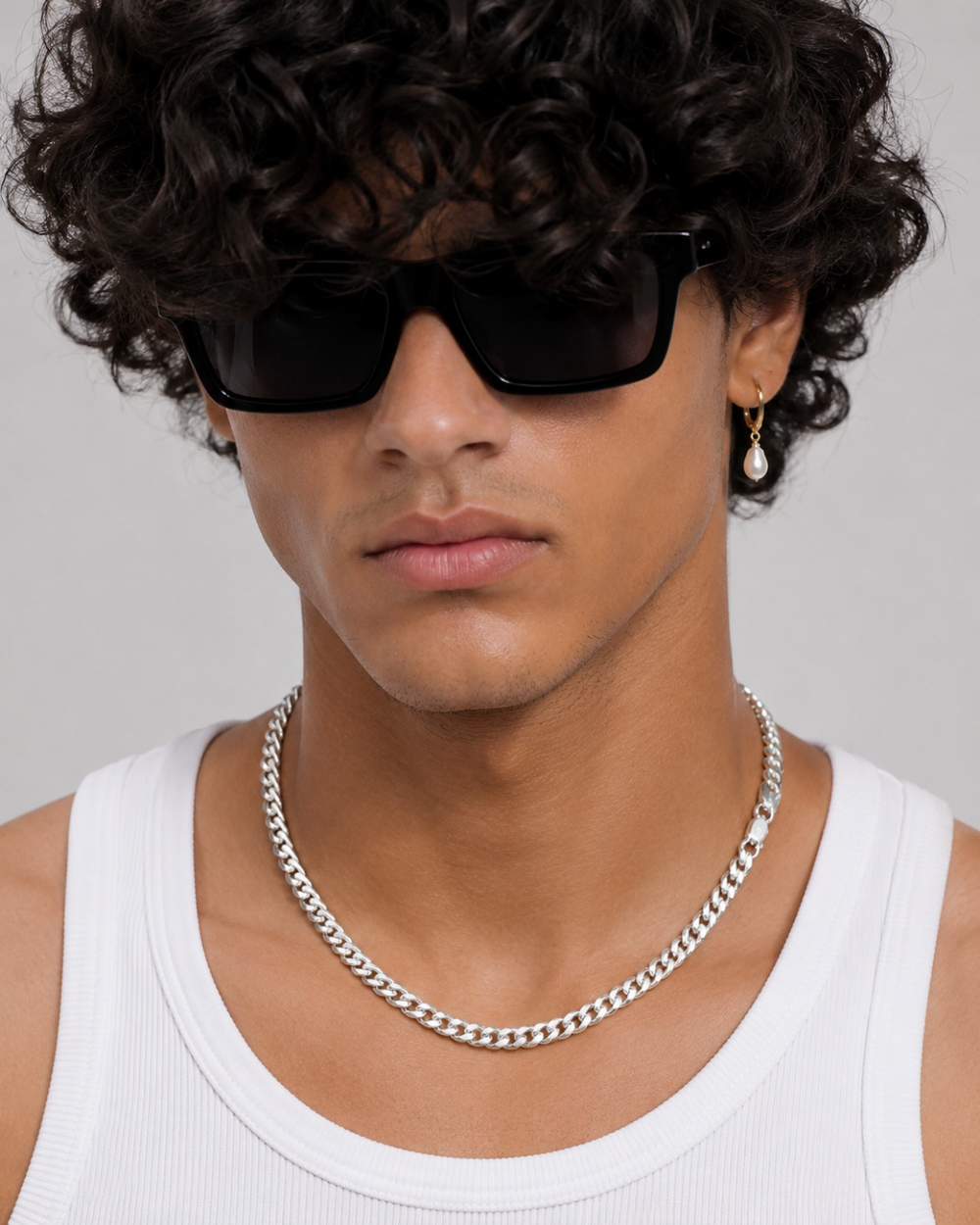 Sterling Silver Curb Chain Necklace
