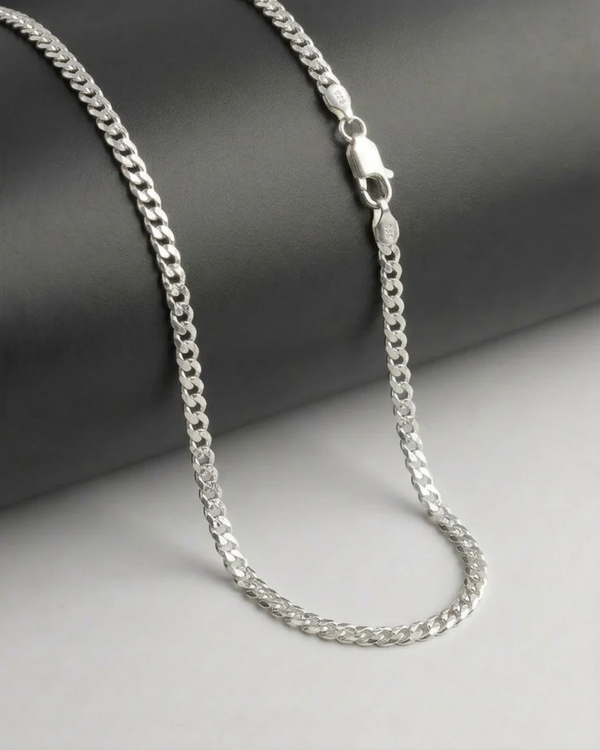 Sterling Silver Curb Chain Necklace
