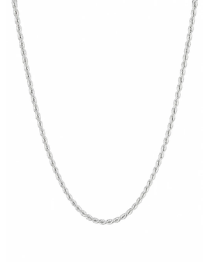 Sterling Silver Rope Chain Necklace