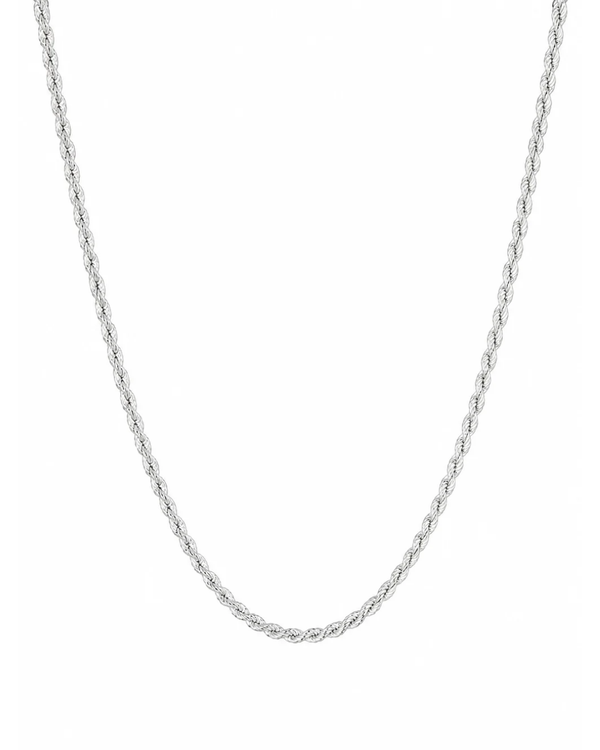 Sterling Silver Rope Chain Necklace