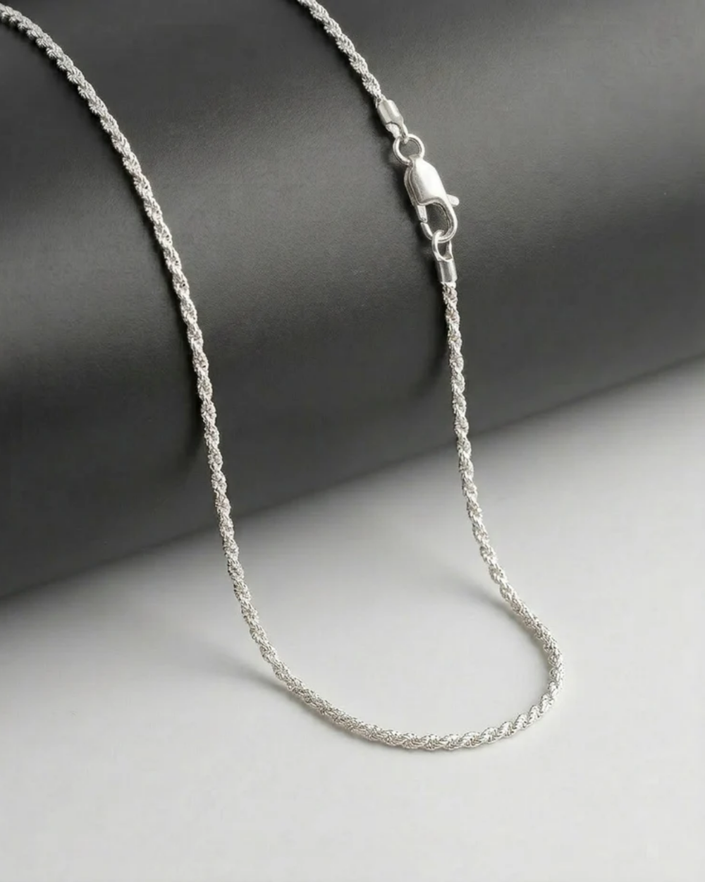 Sterling Silver Rope Chain Necklace