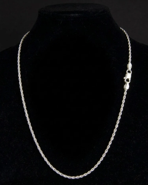 Sterling Silver Rope Chain Necklace