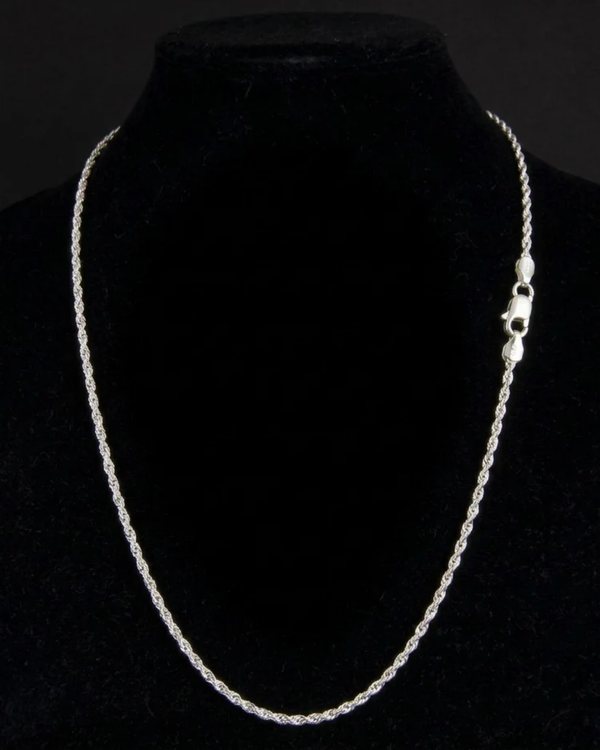 Sterling Silver Rope Chain Necklace