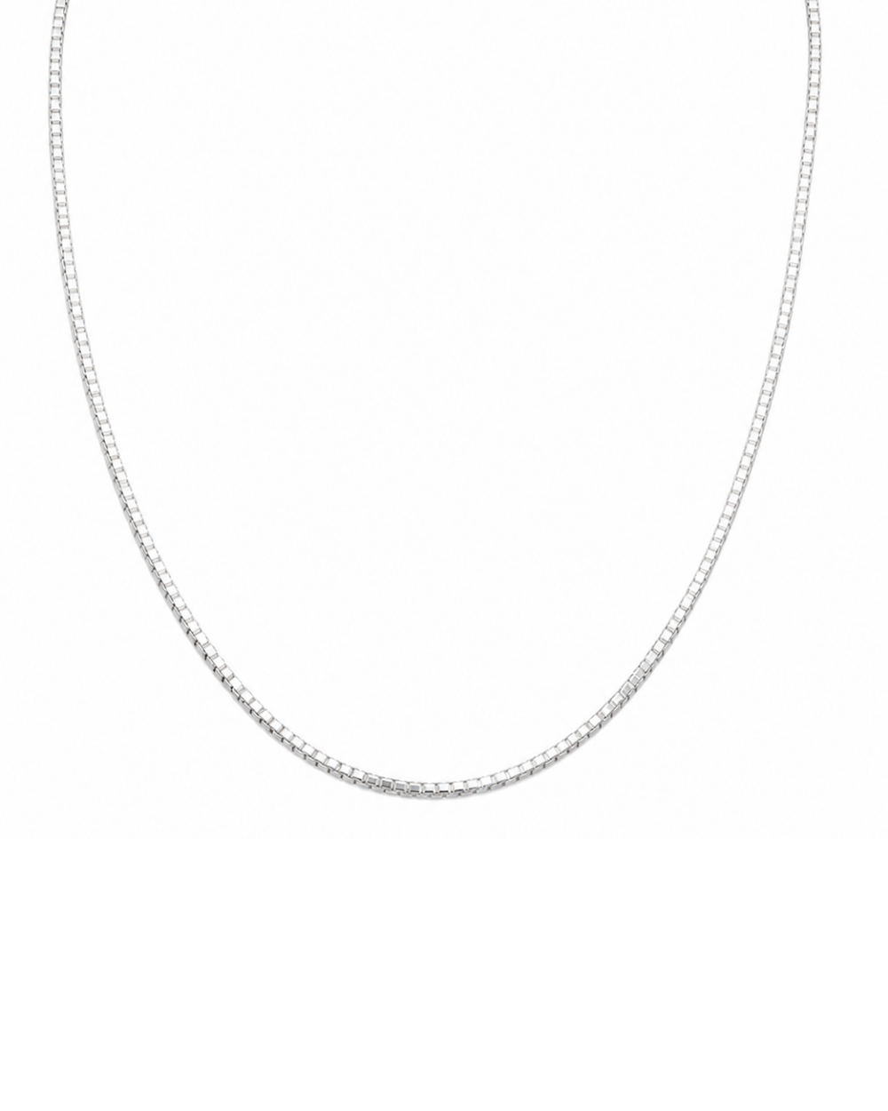 Sterling Silver Square Chain Necklace