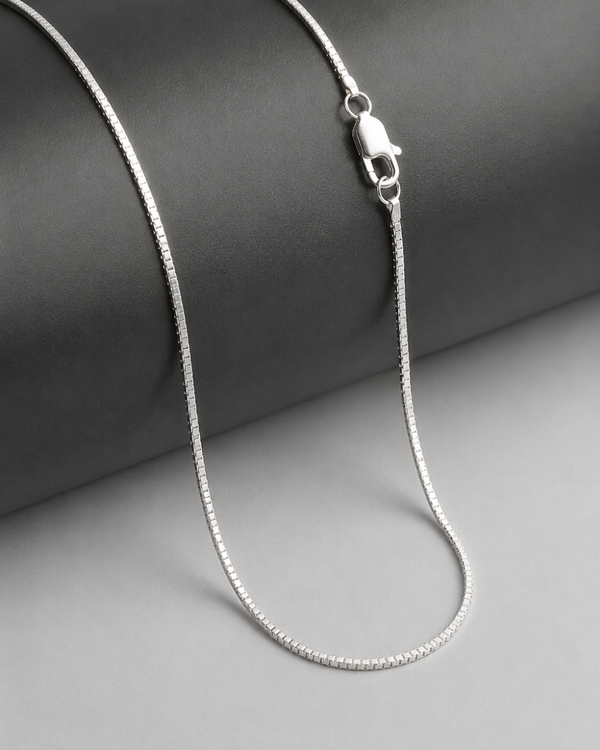 Sterling Silver Square Chain Necklace