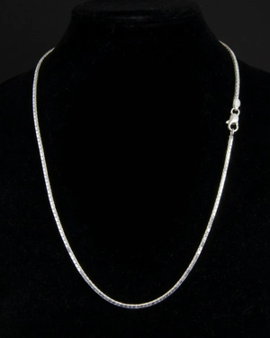 Sterling Silver Square Chain Necklace