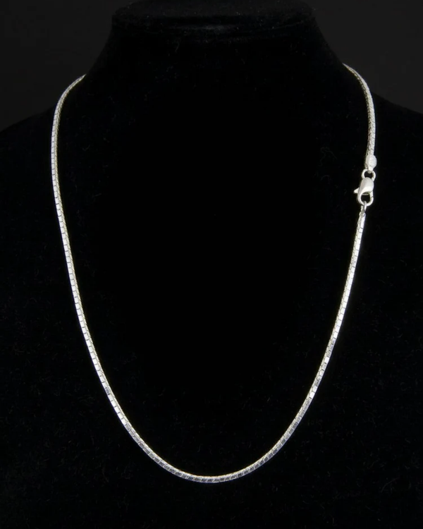 Sterling Silver Square Chain Necklace