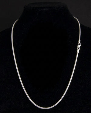 Sterling Silver Snake Chain Necklace – 20 Inch Smooth Snake Chain