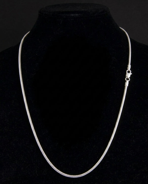 Sterling Silver Snake Chain Necklace – 20 Inch Smooth Snake Chain