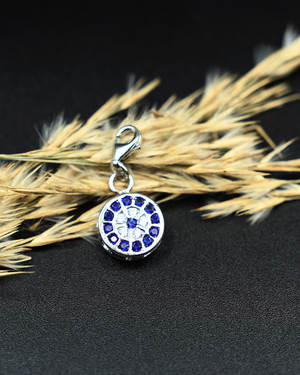 Celestial Watcher Pendant – Evil Eye Mandala CZ Stone Pendant for Men & Women