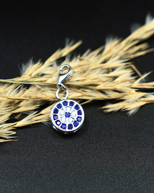 Celestial Watcher Pendant – Evil Eye Mandala CZ Stone Pendant for Men & Women