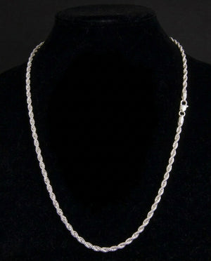 Singapore Chain Necklace – 22 Inch Sterling Silver Twisted Chain | 15g Elegant Unisex Jewelry