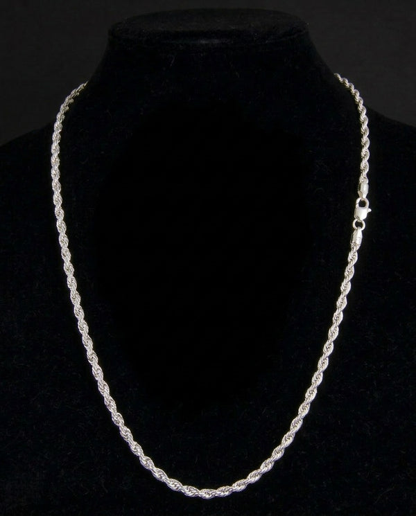 Singapore Chain Necklace – 22 Inch Sterling Silver Twisted Chain | 15g Elegant Unisex Jewelry