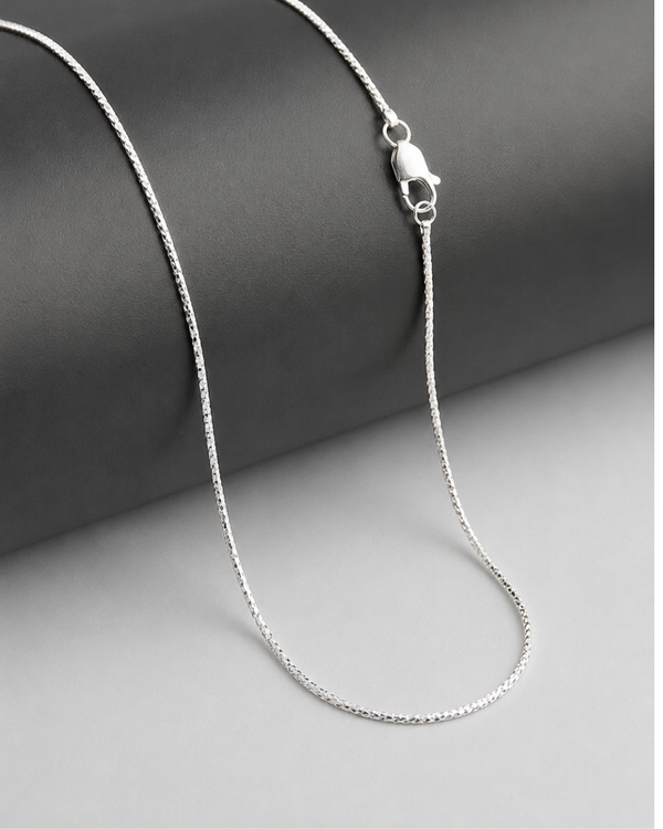 PNDC Twisted Necklace Sterling Silver Twisted Link Chain