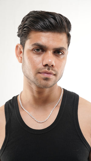 Tulip Chain Necklace – 20 Inch Sterling Silver Chain | 15g Elegant Unisex Jewelry