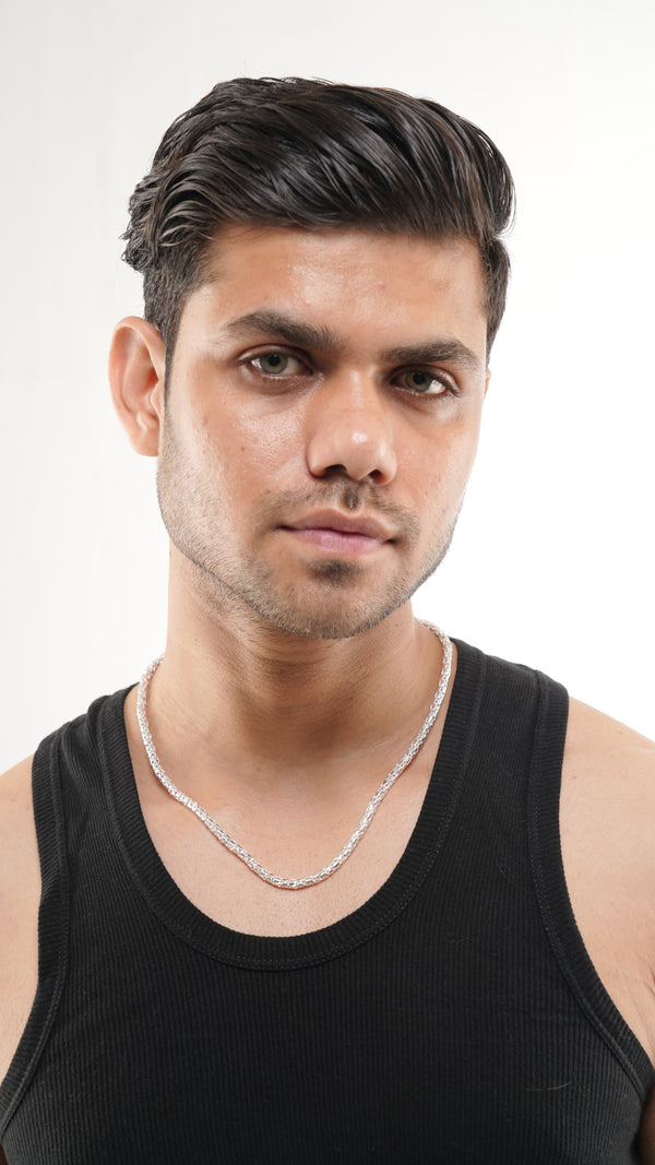 Tulip Chain Necklace – 20 Inch Sterling Silver Chain | 15g Elegant Unisex Jewelry