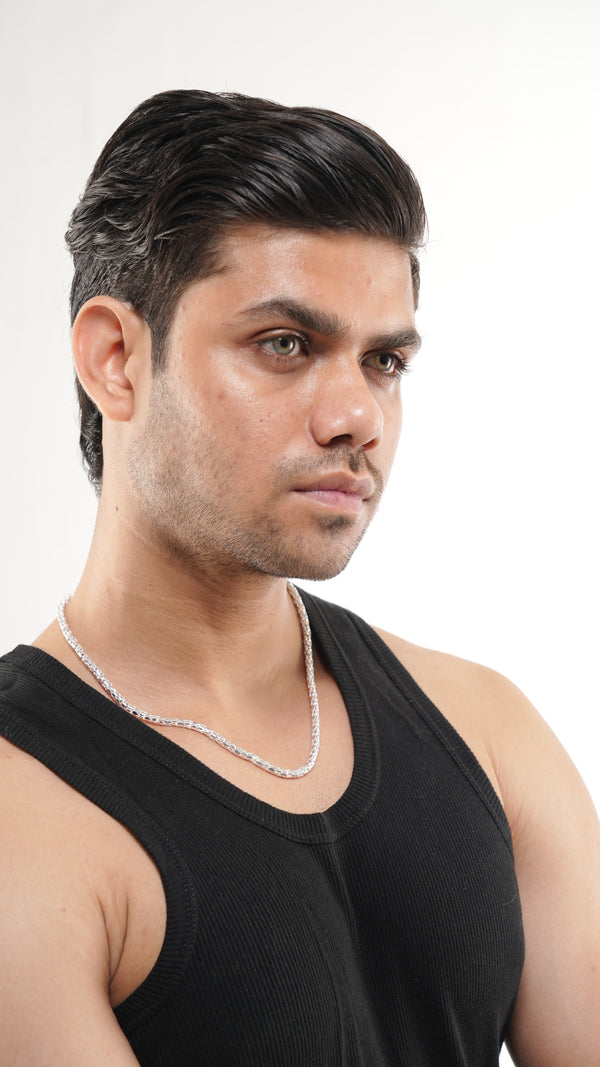 Tulip Chain Necklace – 20 Inch Sterling Silver Chain | 15g Elegant Unisex Jewelry