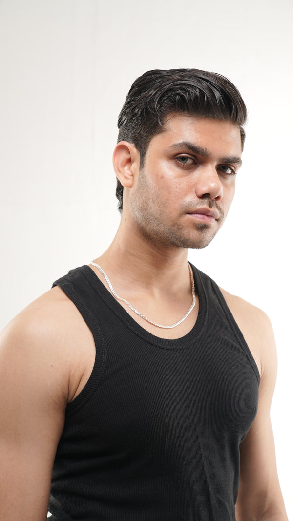 Sterling Silver Curb Chain Necklace – 22 Inch Solid Curb Link Chain