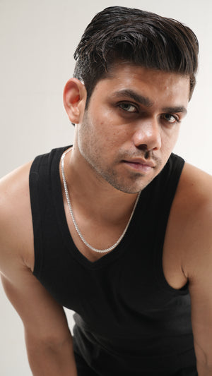 Sterling Silver Curb Chain Necklace – 22 Inch Solid Curb Link Chain