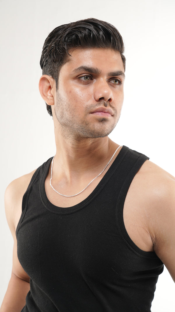 Sterling Silver Box Chain Necklace for Men & Women – 22 Inch Classic Square Link Chain