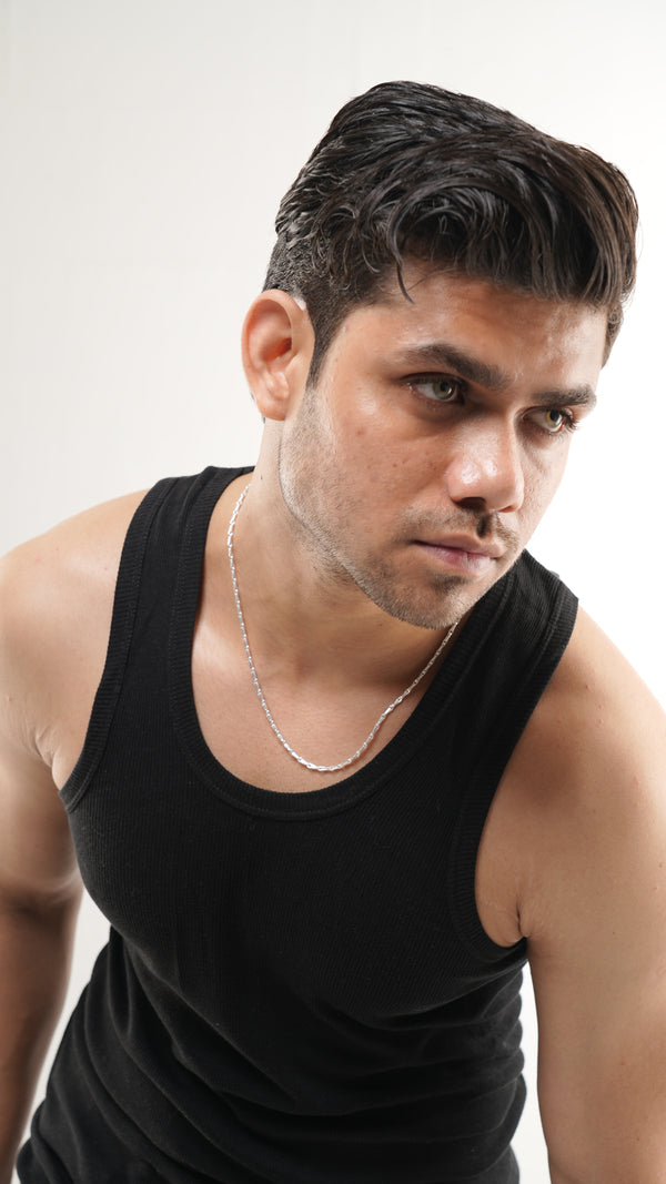 Sterling Silver Paper Clip Chain Necklace – 22 Inch Modern Link Chain