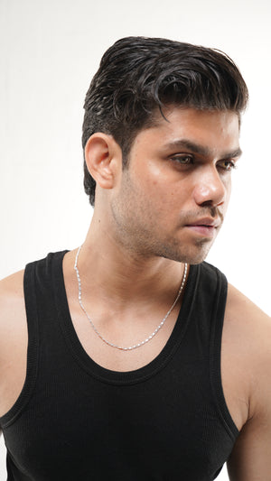 Sterling Silver Fisher Chain Necklace – 20 Inch Elegant Unisex Chain