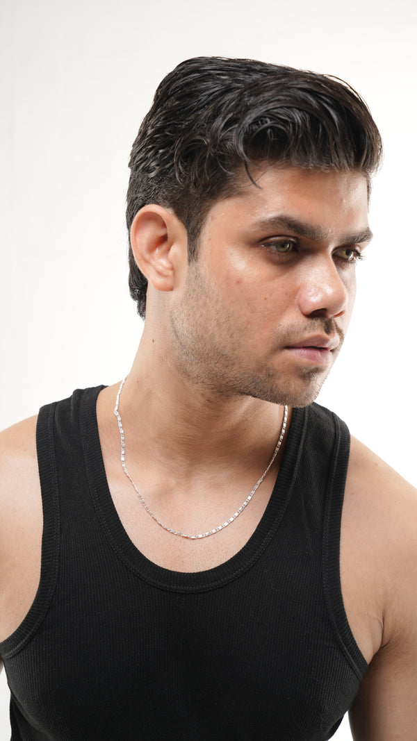 Sterling Silver Fisher Chain Necklace – 20 Inch Elegant Unisex Chain