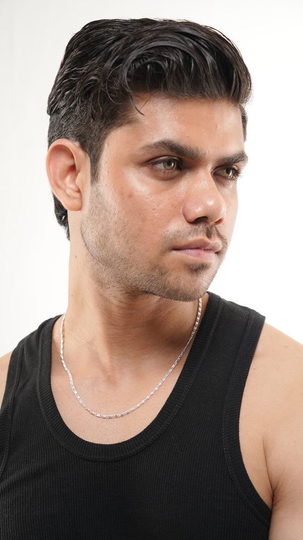 Sterling Silver Fisher Chain Necklace – 20 Inch Elegant Unisex Chain