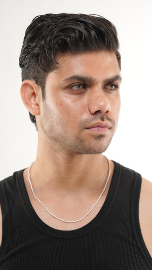 Sterling Silver Snake Clipping Chain Necklace – 20 Inch Smooth Snake Chain