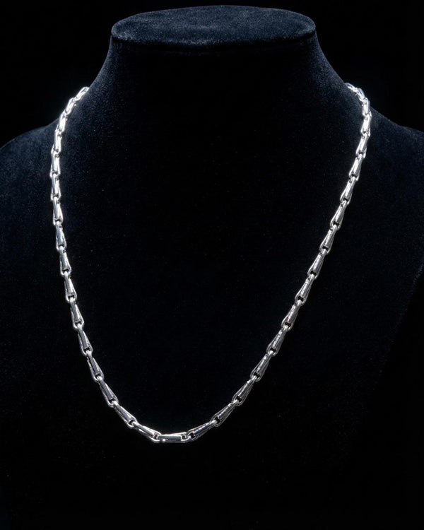 Sterling Silver Paper Clip Chain Necklace – 22 Inch Modern Link Chain