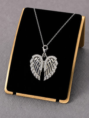 Elysian Wings Pendant – Premium Diamond-Cut Angel Wings Pendant for Men & Women (White Down)