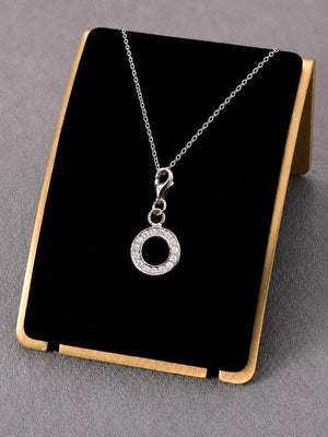 Unity Ring Pendant – Minimalist Halo Circle CZ Stone Pendant for Men & Women