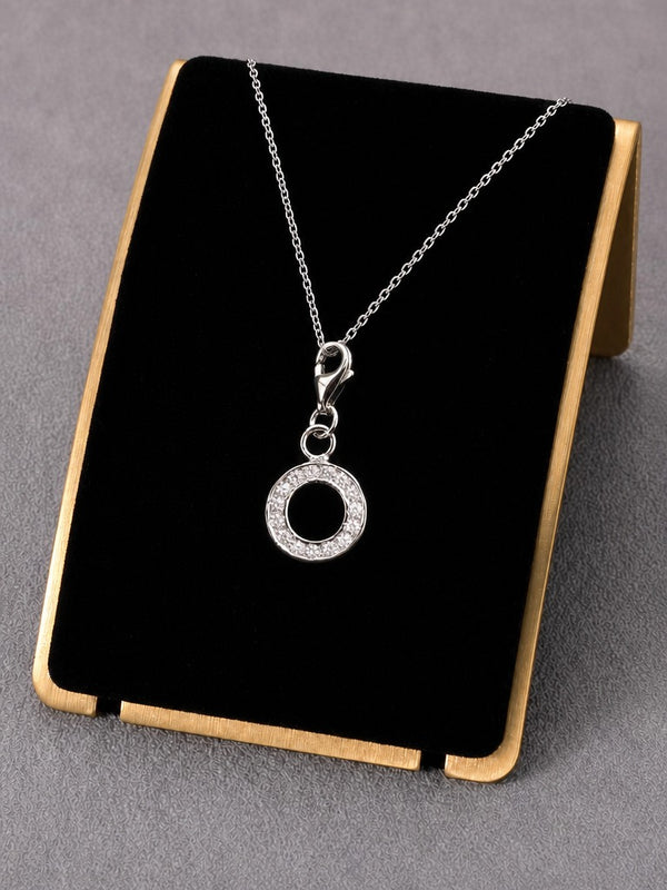 Unity Ring Pendant – Minimalist Halo Circle CZ Stone Pendant for Men & Women