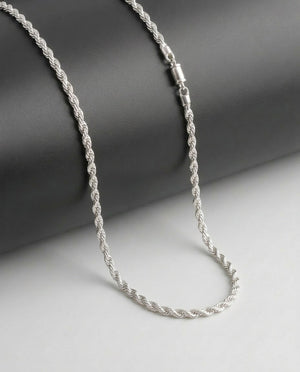 Singapore Chain Necklace – 22 Inch Sterling Silver Twisted Chain | 15g Elegant Unisex Jewelry