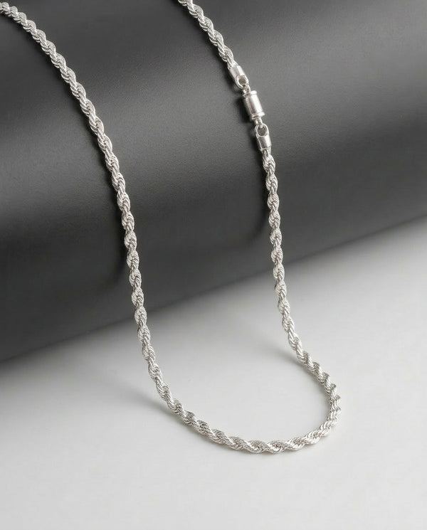 Singapore Chain Necklace – 22 Inch Sterling Silver Twisted Chain | 15g Elegant Unisex Jewelry