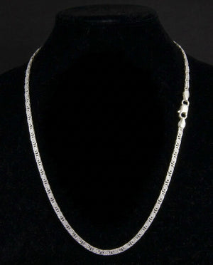 Sterling Silver Fisher Chain Necklace – 20 Inch Elegant Unisex Chain