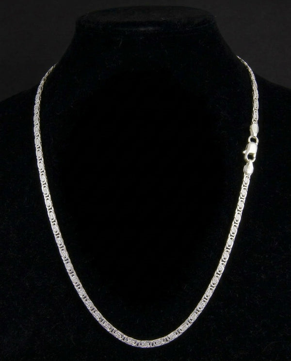 Sterling Silver Fisher Chain Necklace – 20 Inch Elegant Unisex Chain
