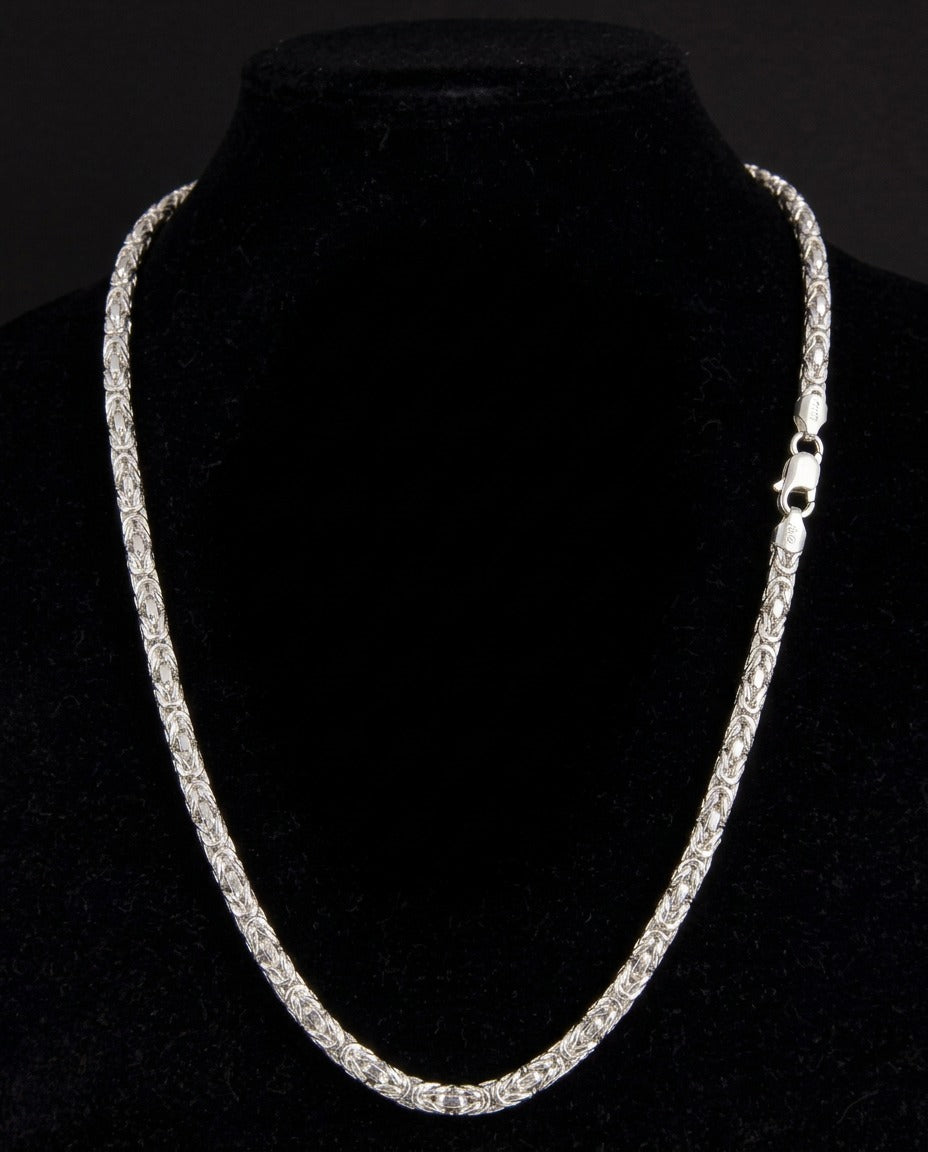 Tulip Chain Necklace – 20 Inch Sterling Silver Chain | 15g Elegant Unisex Jewelry